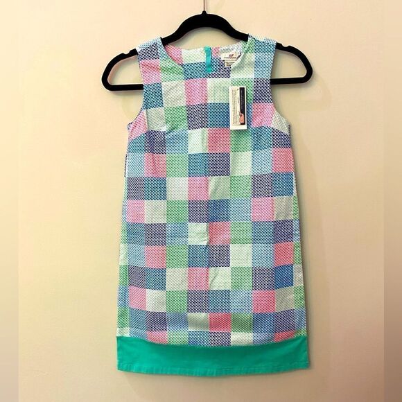 Vineyard Vines Patchwork Whale Shift Dress Size 10 - Picture 1 of 8